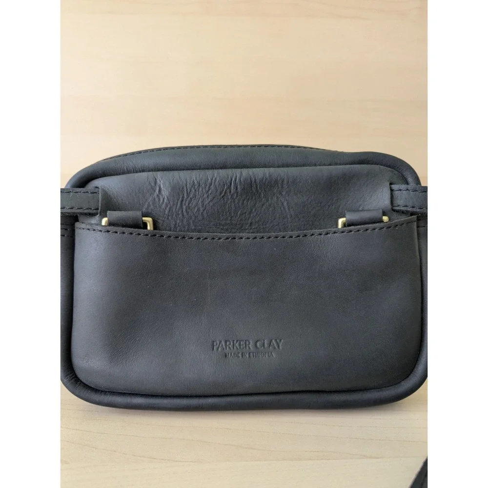 Parker Cay‎ Black Leather Belt Bag